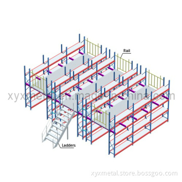 Warehouse Multi-Layer Metal Platform Storage Mezzanine Racks